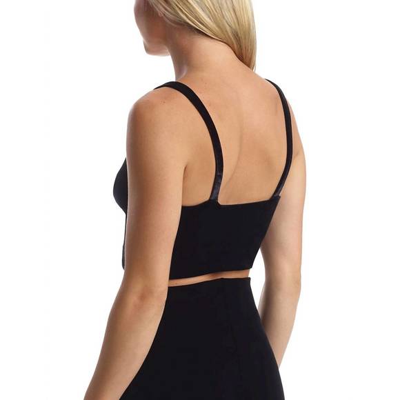 NEW COMMANDO velvet longline bralette in black - Picture 2 of 2